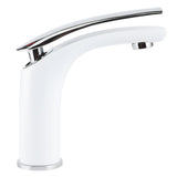 White Paint Washbasin Faucet Hot and Cold Bathroom Hardware Basin Water Tap Standard