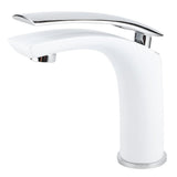 White Paint Washbasin Faucet Hot and Cold Bathroom Hardware Basin Water Tap Standard