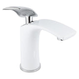 White Paint Washbasin Faucet Hot and Cold Bathroom Hardware Basin Water Tap Standard