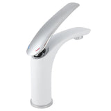 White Paint Washbasin Faucet Hot and Cold Bathroom Hardware Basin Water Tap Standard