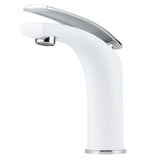 White Paint Washbasin Faucet Hot and Cold Bathroom Hardware Basin Water Tap Standard
