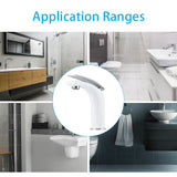White Paint Washbasin Faucet Hot and Cold Bathroom Hardware Basin Water Tap Standard