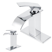 3/8 Standard Wide Spout Single Hole Brass Waterfall Hot and Cold Water Faucet Basin Water Tap In Australia - Darrahopens