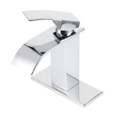 3/8 Standard Wide Spout Single Hole Brass Waterfall Hot and Cold Water Faucet Basin Water Tap