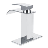 3/8 Standard Wide Spout Single Hole Brass Waterfall Hot and Cold Water Faucet Basin Water Tap