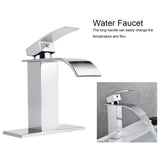 3/8 Standard Wide Spout Single Hole Brass Waterfall Hot and Cold Water Faucet Basin Water Tap