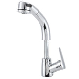 G1/2 Pull Out Bathroom Sink Faucet 360 Degree Rotatable Lift Type Hot and Cold Water Mixer Tap