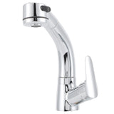 G1/2 Pull Out Bathroom Sink Faucet 360 Degree Rotatable Lift Type Hot and Cold Water Mixer Tap
