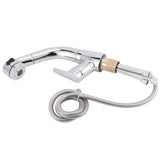 G1/2 Pull Out Bathroom Sink Faucet 360 Degree Rotatable Lift Type Hot and Cold Water Mixer Tap