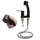 G1/2 Kitchen Cold and Hot Water Faucet Rotatable Sink Mixer Tap with Pull Out Sprayer