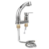 G1/2 Faucet Telescopic Rotatable Pull Out Cold Hot Water Mixer Tap for Bathroom Wash Basin