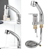 G1/2 Faucet Telescopic Rotatable Pull Out Cold Hot Water Mixer Tap for Bathroom Wash Basin