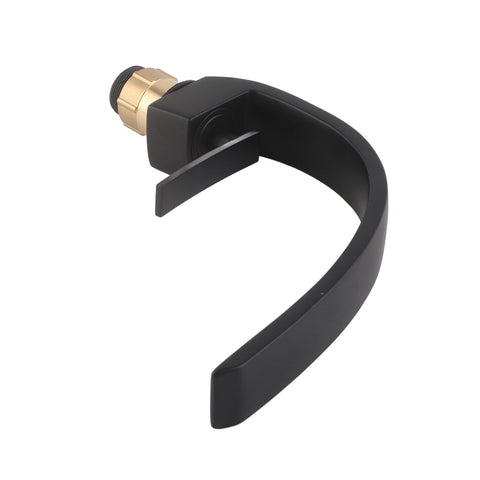 G1/2 Curve Design Undercounter Basin Water Faucet Single Hole Basin Cold and Hot Mixer TapBlack In Australia - Darrahopens