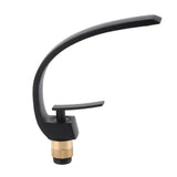 G1/2 Curve Design Undercounter Basin Water Faucet Single Hole Basin Cold and Hot Mixer TapBlack