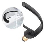 G1/2 Curve Design Undercounter Basin Water Faucet Single Hole Basin Cold and Hot Mixer TapBlack