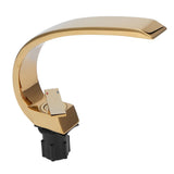 G1/2 Curve Design Undercounter Basin Water Faucet Single Hole Basin Cold and Hot Mixer TapGold