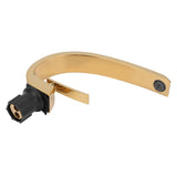 G1/2 Curve Design Undercounter Basin Water Faucet Single Hole Basin Cold and Hot Mixer TapGold