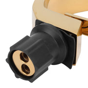 G1/2 Curve Design Undercounter Basin Water Faucet Single Hole Basin Cold and Hot Mixer TapGold