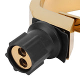 G1/2 Curve Design Undercounter Basin Water Faucet Single Hole Basin Cold and Hot Mixer TapGold