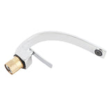 G1/2 Curve Design Faucet Basin Hot Cold Water Mixer Tap Single Handle Sink Faucet with Hose