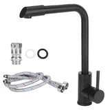 G1/2 Thread Wash Basin Sink Water Faucet Hot and Cold Water Tap for Bathrooom Kitchen Black In Australia - Darrahopens