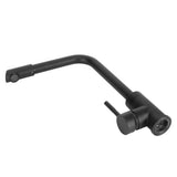 G1/2 Thread Wash Basin Sink Water Faucet Hot and Cold Water Tap for Bathrooom Kitchen Black