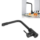 G1/2 Thread Wash Basin Sink Water Faucet Hot and Cold Water Tap for Bathrooom Kitchen Black