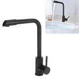 G1/2 Thread Wash Basin Sink Water Faucet Hot and Cold Water Tap for Bathrooom Kitchen Black