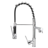G1/2 Sink Faucet with Pull Down Sprayer Copper Brushed Single Handle Kitchen Water Tap