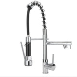 G1/2 Sink Faucet with Pull Down Sprayer Copper Brushed Single Handle Kitchen Water Tap