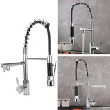 G1/2 Sink Faucet with Pull Down Sprayer Copper Brushed Single Handle Kitchen Water Tap