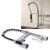 G1/2 Sink Faucet with Pull Down Sprayer Copper Brushed Single Handle Kitchen Water Tap