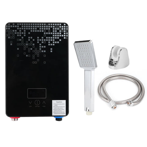 6500W 220V Instant Heating Electric Water Heater Digital Display with Shower Head Kit Black In Australia - Darrahopens