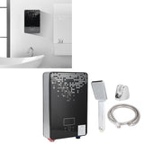 6500W 220V Instant Heating Electric Water Heater Digital Display with Shower Head Kit Black