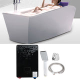6500W 220V Instant Heating Electric Water Heater Digital Display with Shower Head Kit Black