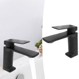 G1/2 Wash Basin Faucet Luxury Black Sink Hot Cold Water Mixer Tap for Home Bathroom