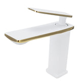 Copper Wash Basin Tap Hot Cold Mixing Faucet with Single Hole Long Handle for Bathroom UseG3/8