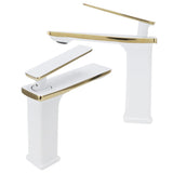 Copper Wash Basin Tap Hot Cold Mixing Faucet with Single Hole Long Handle for Bathroom UseG3/8