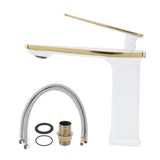 Copper Wash Basin Tap Hot Cold Mixing Faucet with Single Hole Long Handle for Bathroom UseG9/16 In Australia - Darrahopens