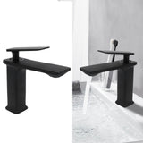 Copper Faucet Hot Cold Mixing Water Tap Wash Basin Tap with Single Hole Long Handle for BathroomG1/2