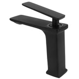 Copper Faucet Hot Cold Mixing Water Tap Wash Basin Tap with Single Hole Long Handle for BathroomG9/16