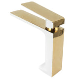 Faucet Hot Cold Mixing Water Tap Wash Basin Tap with Single Spout Long Handle for BathroomG3/8