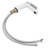 Faucet Hot Cold Mixing Water Tap Wash Basin Tap with Single Spout Long Handle for BathroomG3/8