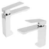 Bathroom Single Hole Basin Water Tap Copper Household Hot and Cold Water Lavatory Faucet for HomeG9/16