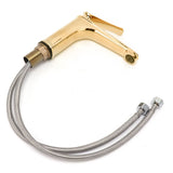 Copper Single Hole Faucet Hot and Cold Water Tap for Washbasin Lavatory Bathroom HotelG3/8
