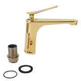 Copper Single Hole Faucet Hot and Cold Water Tap for Washbasin Lavatory Bathroom HotelG3/8