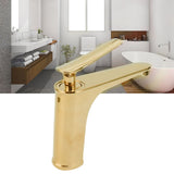 Copper Single Hole Faucet Hot and Cold Water Tap for Washbasin Lavatory Bathroom HotelG3/8