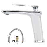 Bathroom Wash Basin Faucet Copper Single Hole Hot and Cold Water Tap for Home HotelG1/2