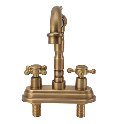 G1/2 Sink Faucet Antique 2 Handle Hot Cold Water Full Copper Basin Mixer Tap for Kitchen Bathroom Golden Type 2 In Australia - Darrahopens