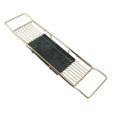 Metal Marble Bathtub Rack Anti Slip Space Saving Multi Functional Expandable Bathtub Tray House Warming Gift Gold Green In Australia - Darrahopens
